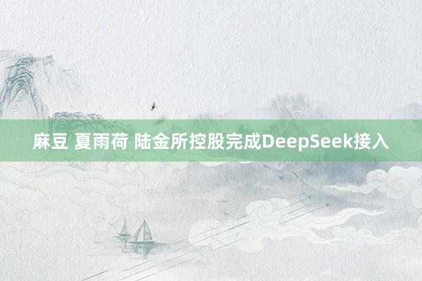 麻豆 夏雨荷 陆金所控股完成DeepSeek接入
