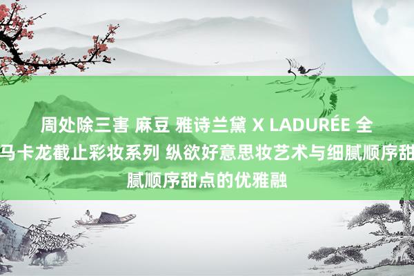 周处除三害 麻豆 雅诗兰黛 X LADURÉE 全新雅诗兰黛马卡龙截止彩妆系列 纵欲好意思妆艺术与细腻顺序甜点的优雅融