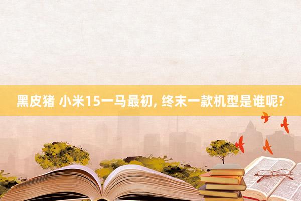 黑皮猪 小米15一马最初， 终末一款机型是谁呢?